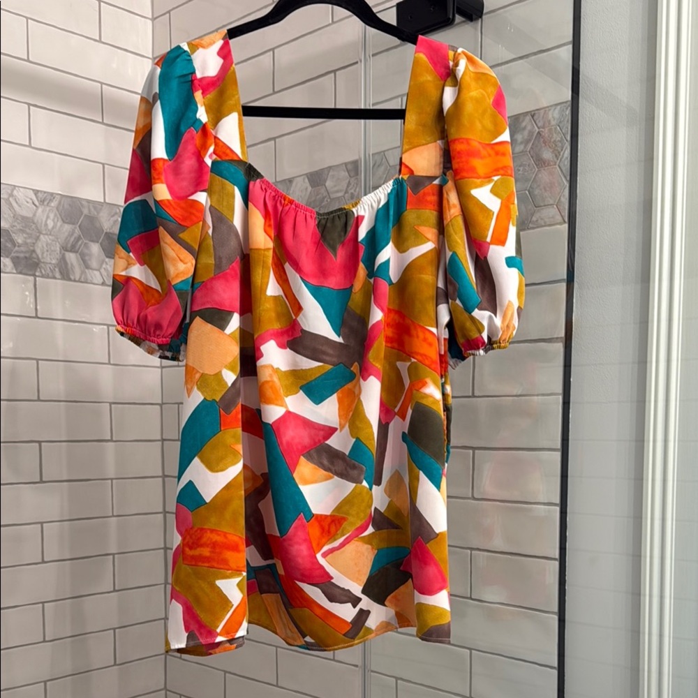 NWT Grace & Emma Short Sleeve Blouse 2XL